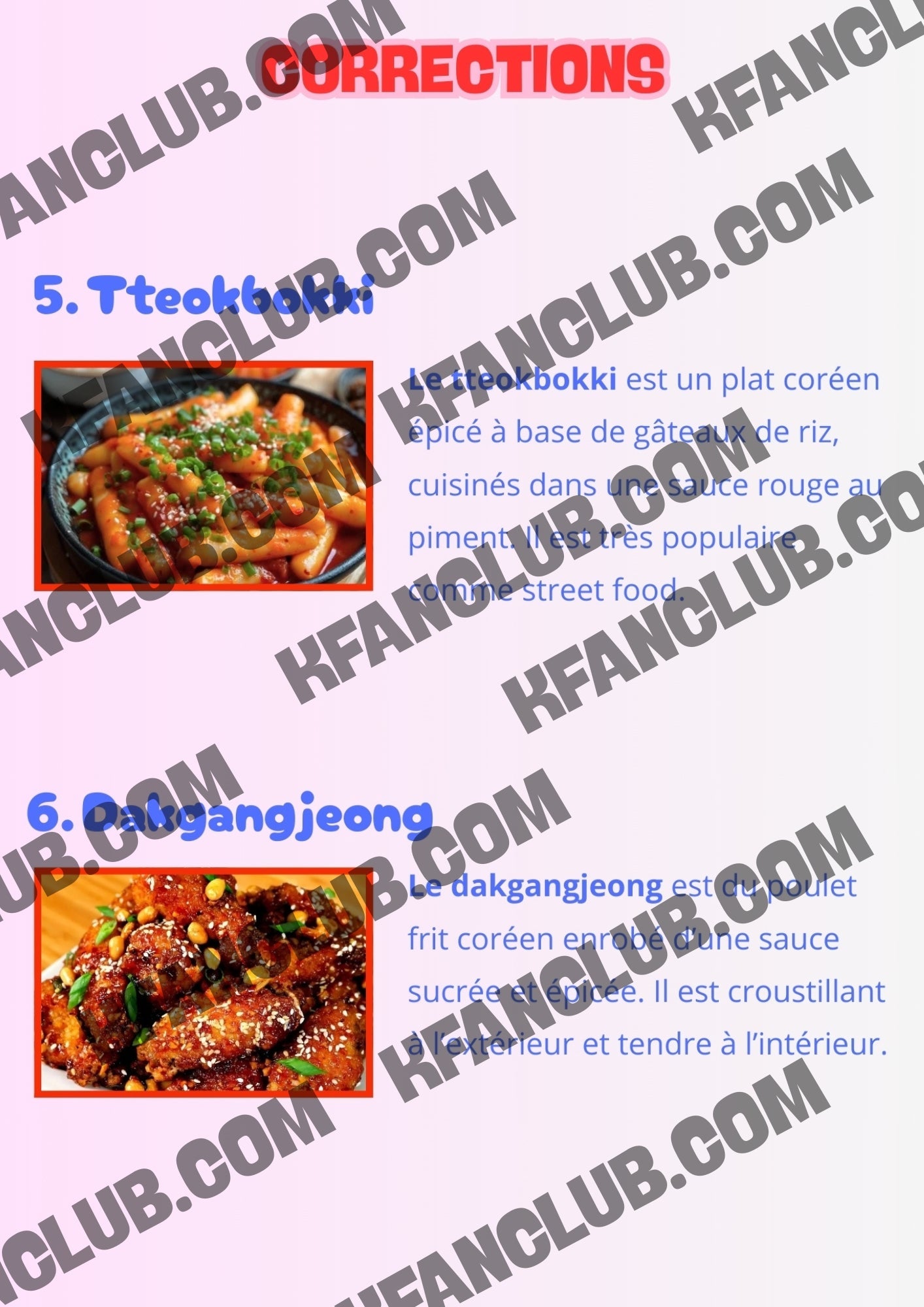 Le Quiz K - FOOD avec K - FAN imprimable - Pour tester ses amis et sa famille sur la Kfood - Kfanclub