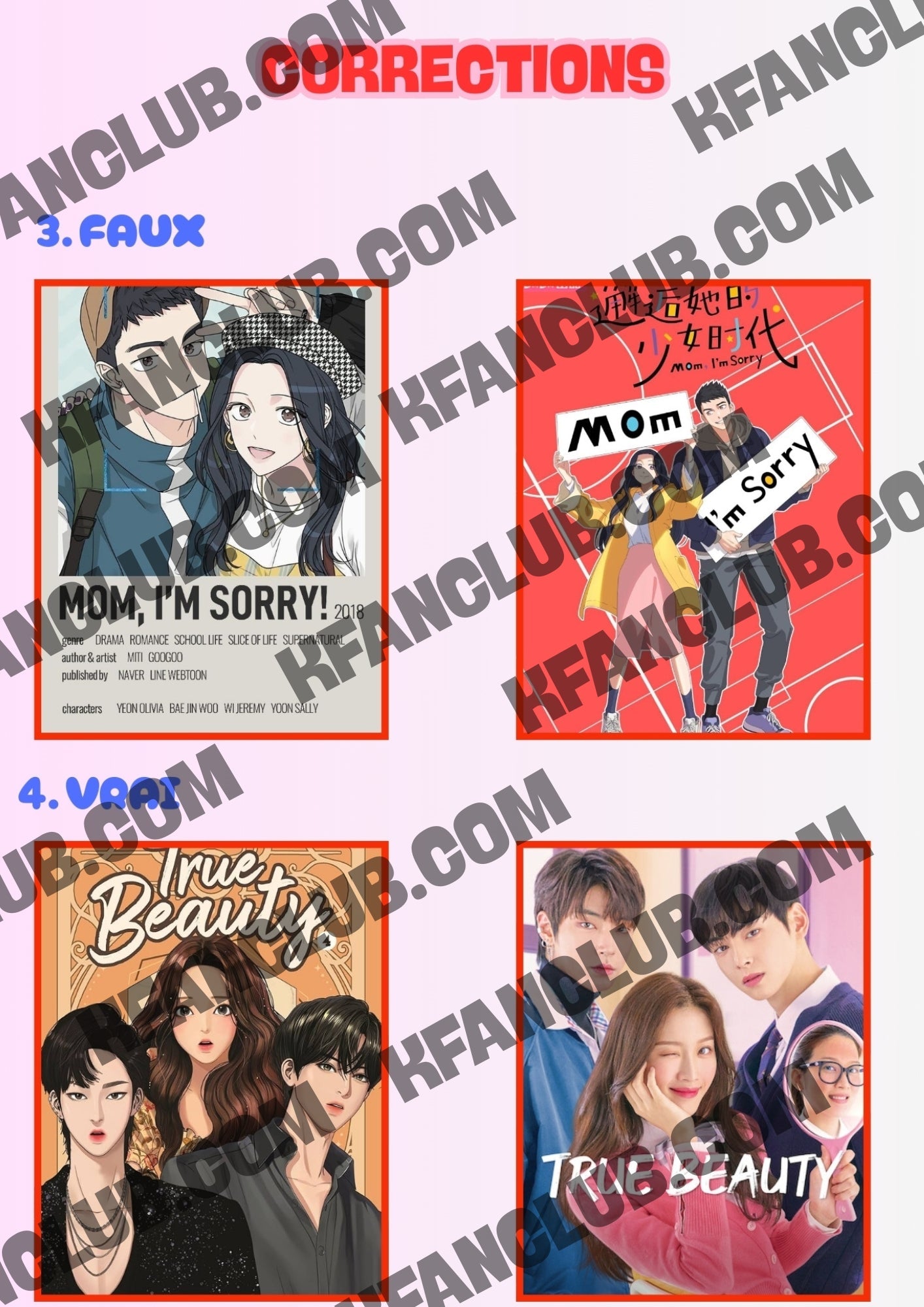 Le Quiz WEBTOONS avec K - FAN imprimable - Pour tester ses amis et sa famille sur le Webtoons - Kfanclub