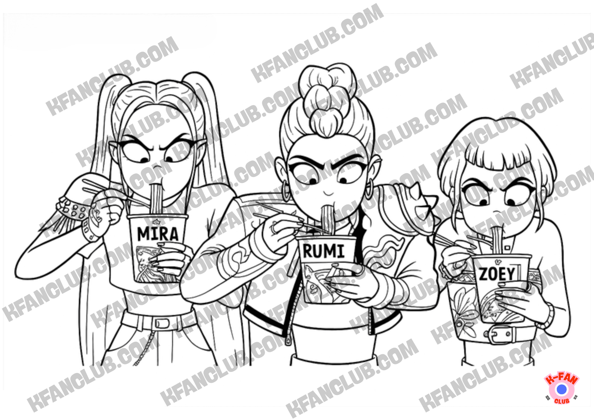 A4 Landscape Format Coloring Page Kpop Demon Hunters Kpop Demon Hun a4-landscape-format-coloring-page-kpop-demon-hunters-kpop-demon-hun